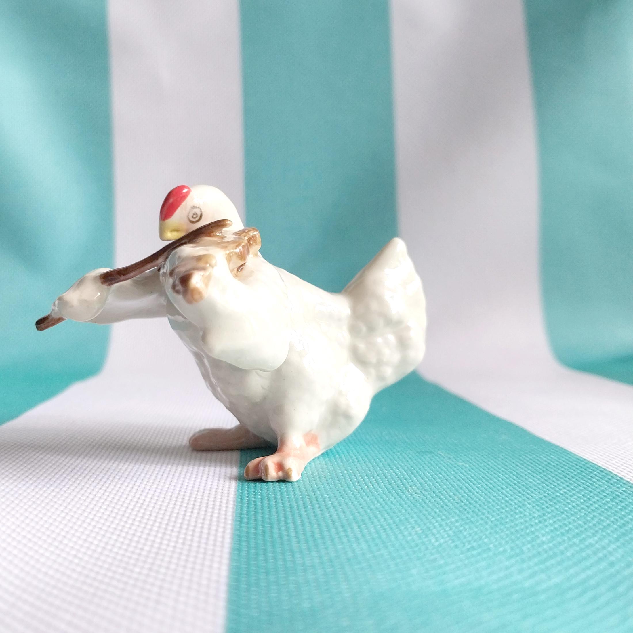 Set De Poulets Miniature Pour Maison De Poupées 1:12 - 3 Ensembles Au Choix - Résine - Neuf