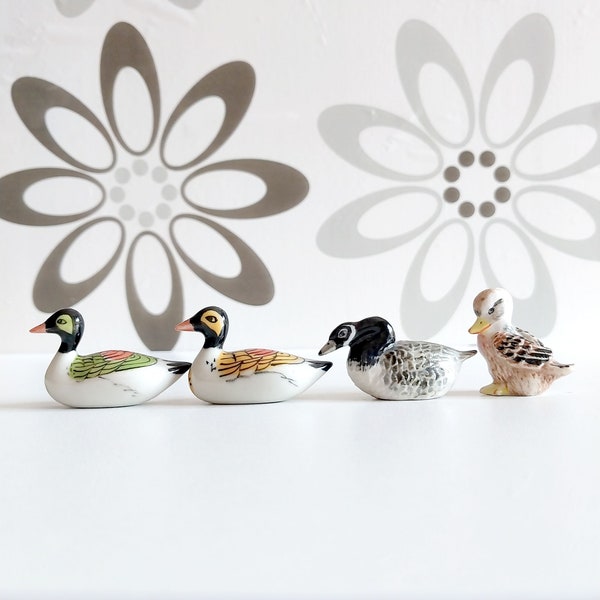 Adopt a little friends small ceramic animals figurines, Miniature animal figurine, Décor, Collectible, Duck , Bird,  Selling individually