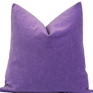 Lavender Velvet Pillow Cover: Soft Lilac Throw Cushion, Modern Accent