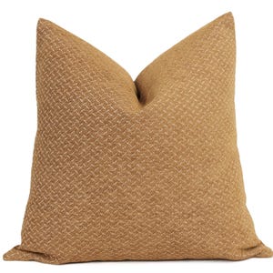 Mustard Textured Pillow Cover • Ochre Yellow Woven Cushion • Decorative Throw Pillow • Modern Cozy Accent • Soft Thick Fabric • All Sizes
