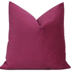 Fuchsia Velvet Pillow Cover • Hot Pink Pillow Cover • Euro Sham Cover • Bright Pink Velvet Cushion Cover •• All Sizes