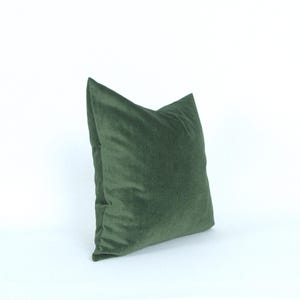 Forest Green Velvet Pillow Cover • Dark Green Throw Pillow • Soft Textured Cushion Cover • Classic Velvet Series • All Sizes