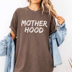 Comfort Colors® Mother Hood Shirt, Trendy Mama T-shirt, Mom Life Tee, Oversized Graphic Mom Shirt, Motherhood T-Shirt, Cool Mom Club Tee