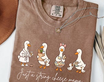 Comfort Colors® Just A Silly Goose Mama Era Shirt, Funny Goose Mom Tee, Mothers Day Gift, Coquette Goose Shirt
