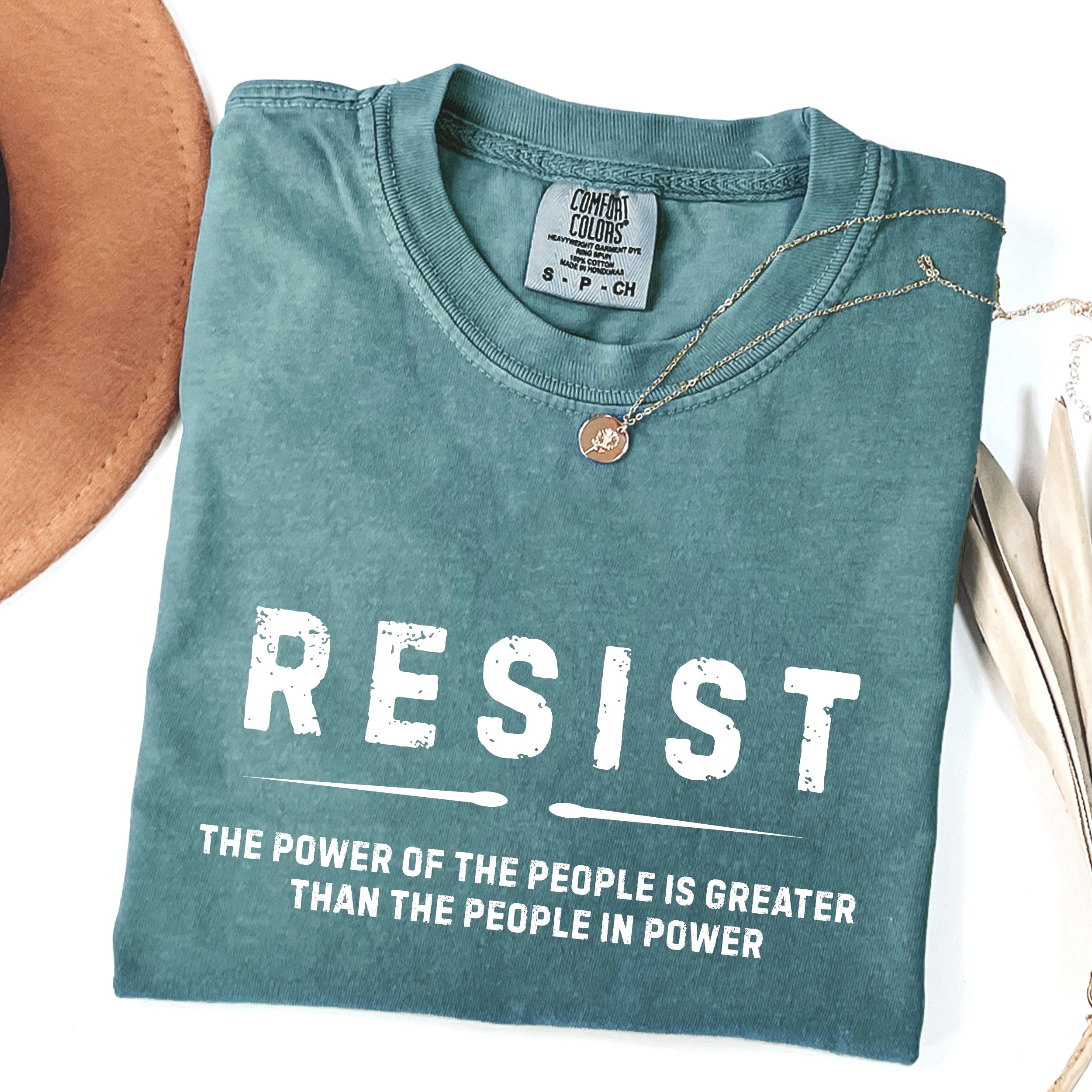Comfort Colors Liberal Protest Shirt,Resist Shirt, Political Democratic Social Justice Tshirt, Feminist Shirt, Defend Democracy Gift