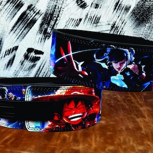 Handmade Customized Anime Lever Lifting Belt ,Heavy Duty Gym Belt for Powerlifting Weightlifting  Deadlifting Gift for Him Gift for Her