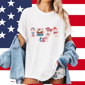 Cute Duck 4th of July Comfort Colors T-Shirt - Funny Patriotic Independence Day Shirt - Oversized USA Graphic Tee for Women