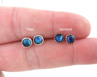 Paua shell studs dainty paua shell earrings abalone jewelry