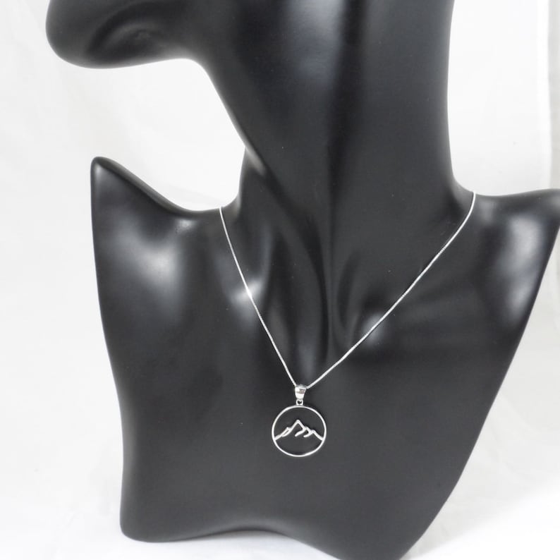 Mountain Sterling Silver Necklace Outdoor Gift Sterling Silver Mountain Mountain Necklace Mountain Pendant Outdoor Necklace