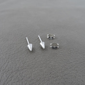 SALE! Spike Sterling Silver Stud Earrings, Spike Earrings, Cone Earrings, Tiny Studs, Cartilage Studs, Minimalist Earring, Punk Earrings