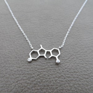 SALE! Molecule Sterling Silver Necklace, Silver Molecule Necklace, Molecule Pendant, Sterling Silver Molecul, Chemical Necklace