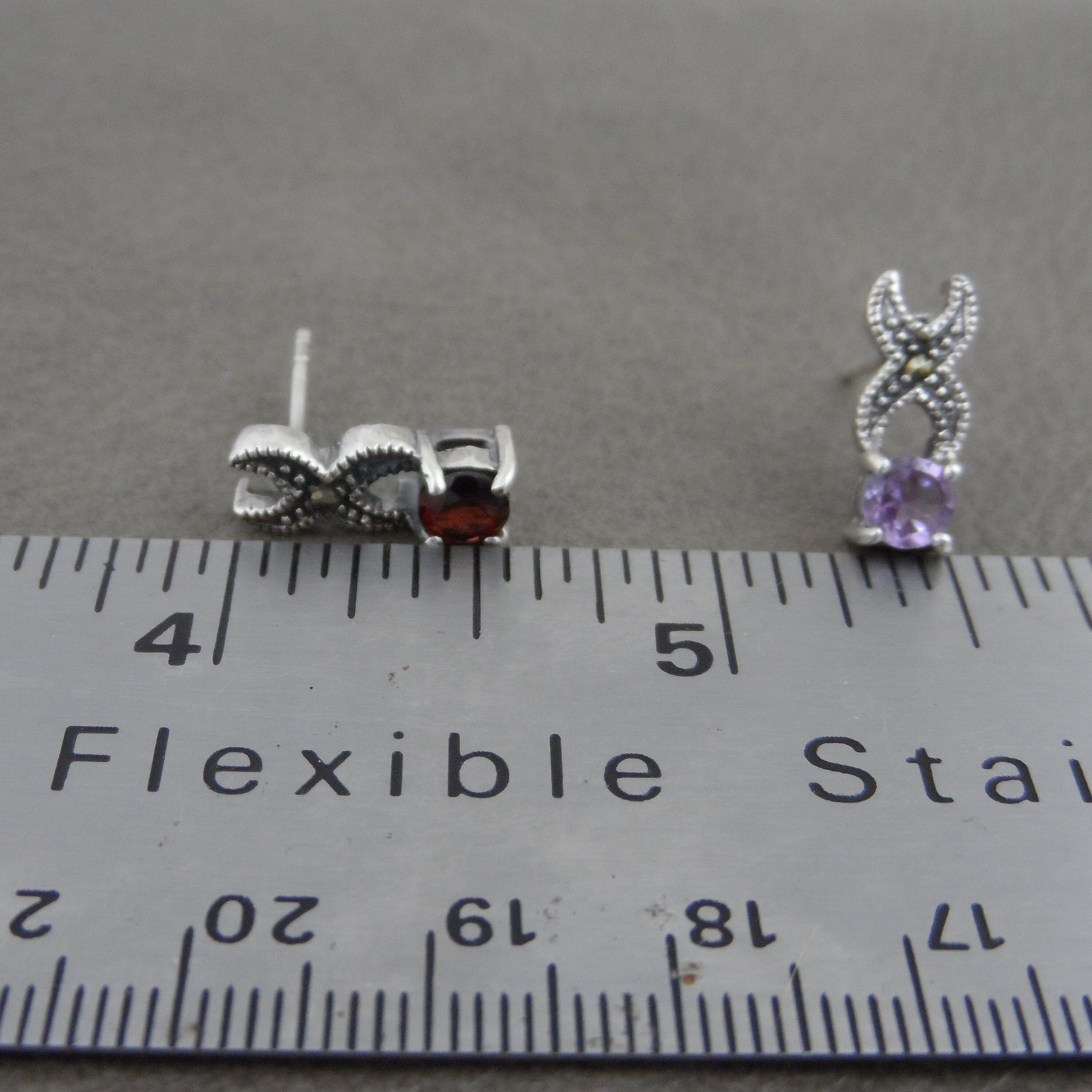 Pendientes De Amatista En Bruto, Joyería Hecha A Mano En Plata De Ley, Pendientes Minimalistas