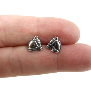 SALE! Horse Earrings in Sterling Silver, Horse Studs, Kids Earrings, Tiny Studs, Animal Earrings,  Colt Earrings, Cowgirl Earrings