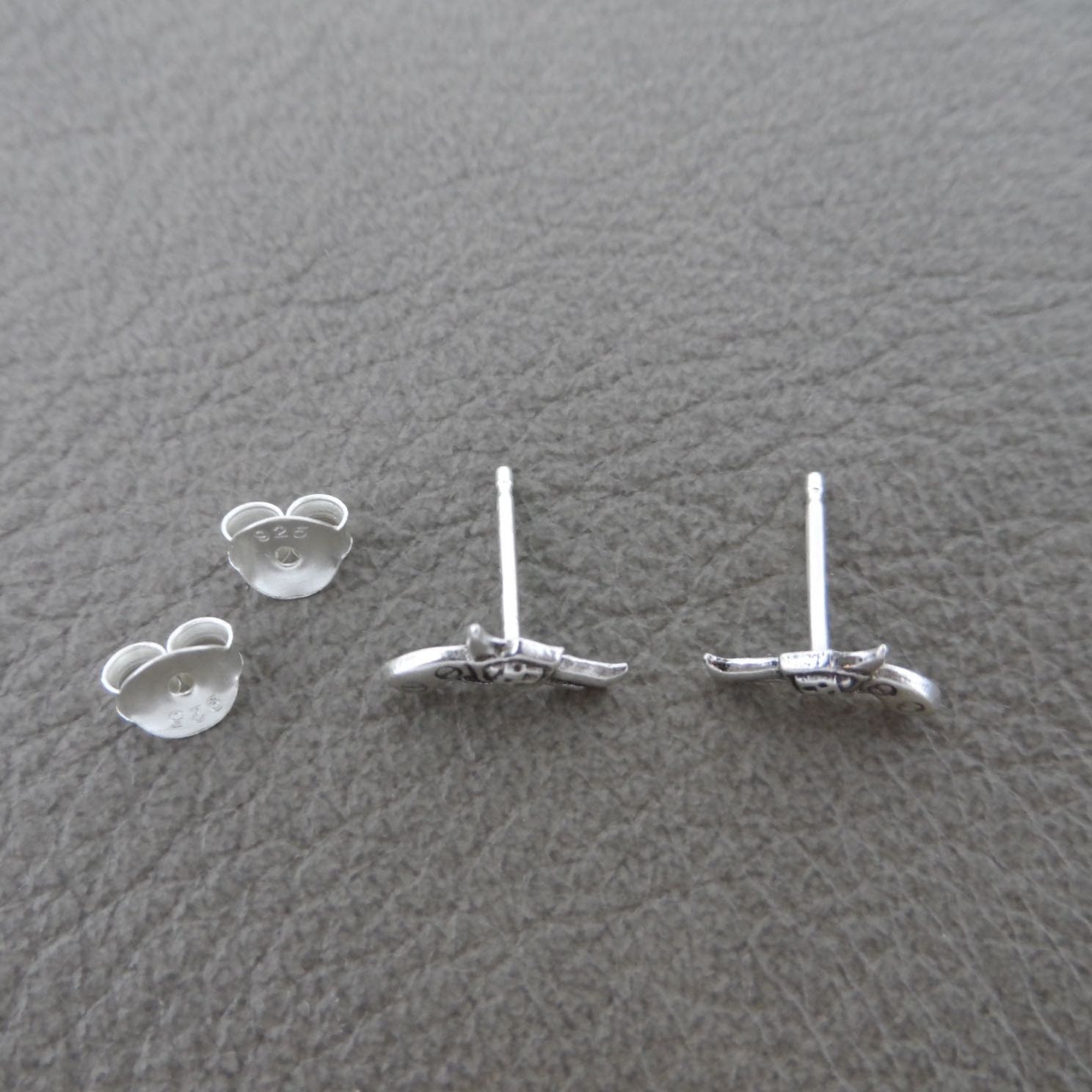 Revolver Gun Earrings in Sterling Silver, Gun Stud Earrings, Pistol Earrings, Tiny Studs, Cowgirl Studs, Revolver Earrings, Western Earrings