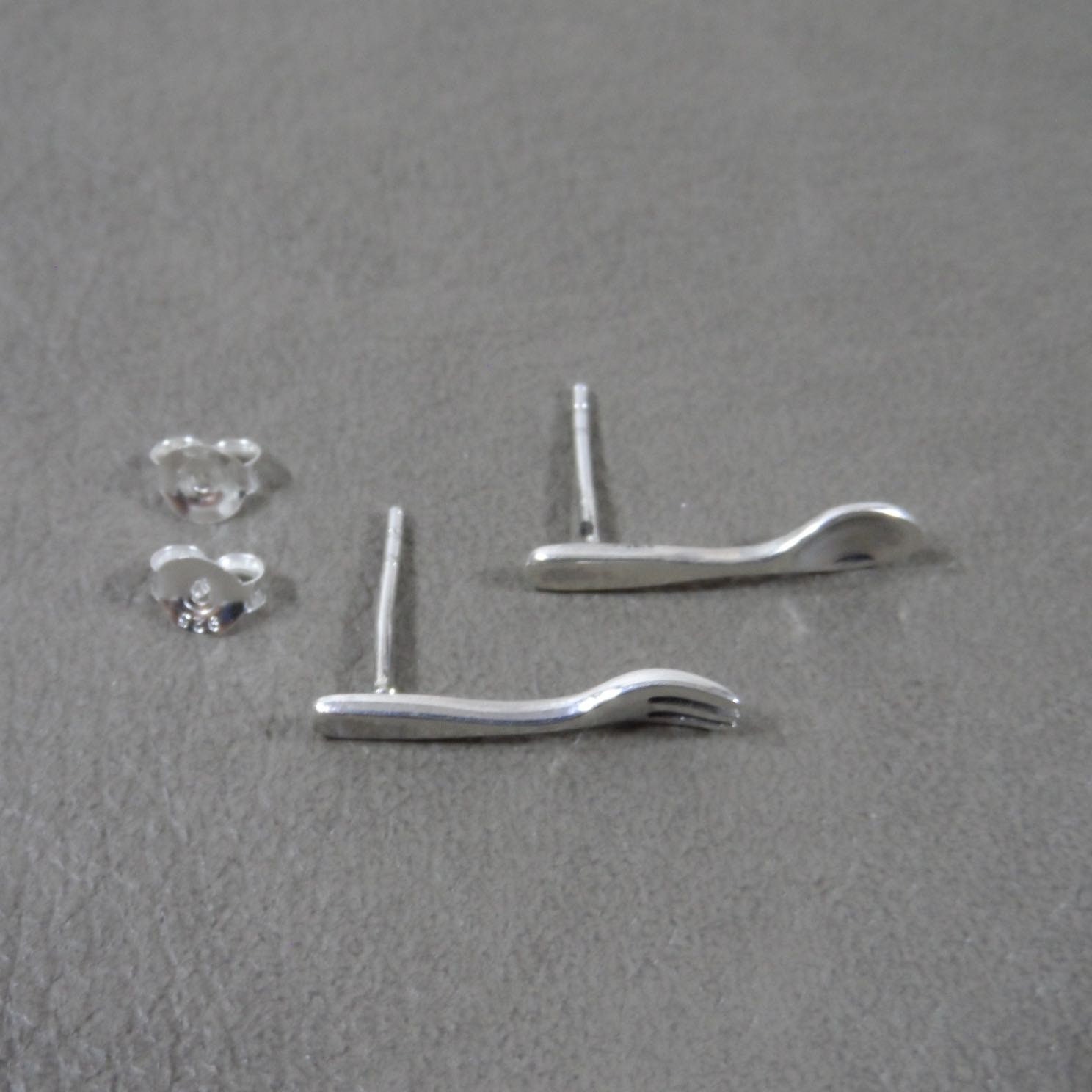 Sterling Silver Fork & Spoon Earrings Fork Silver Earrings Etsy
