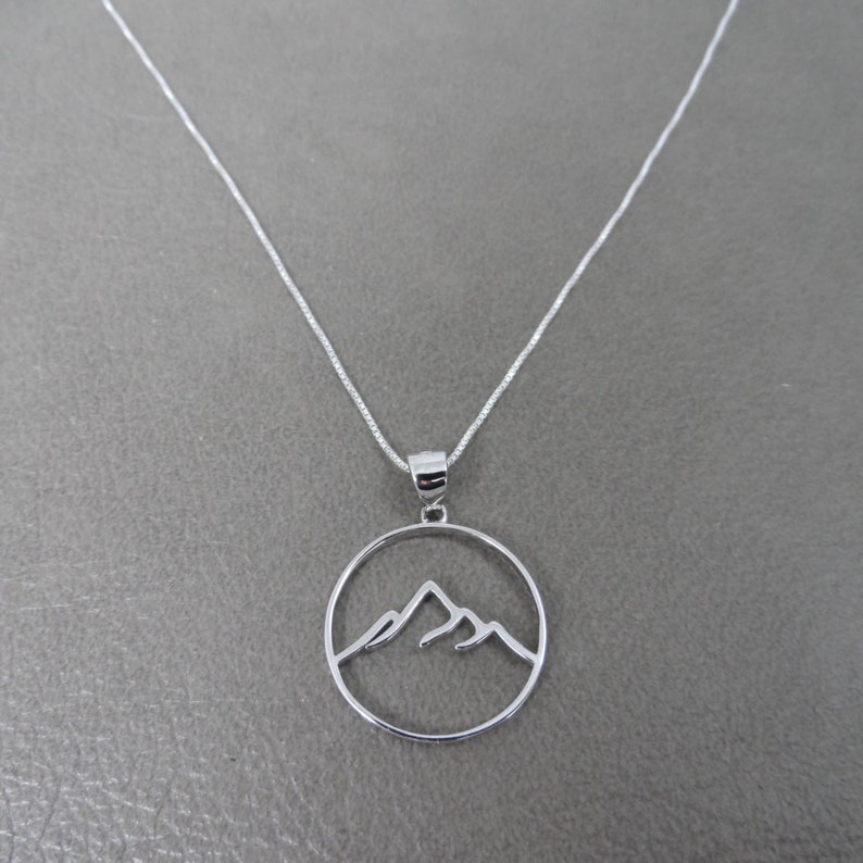 Mountain Sterling Silver Necklace Outdoor Gift Sterling Silver Mountain Mountain Necklace Mountain Pendant Outdoor Necklace