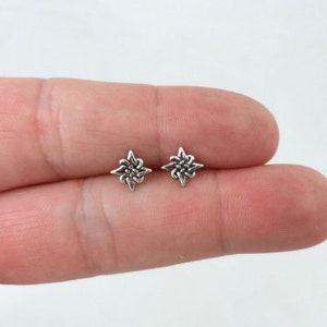 Celtic Sterling Silver Earrings, Celtic Knot Earrings, Silver Celtic Studs, Dainty Earrings, Minimalist Earrings, Girls Earrings