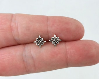Celtic Sterling Silver Earrings, Celtic Knot Earrings, Silver Celtic Studs, Dainty Earrings, Minimalist Earrings, Girls Earrings