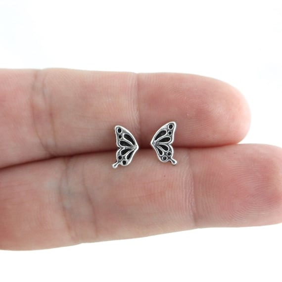ICYROSE Sterling Silver Pink Opal Butterfly Stud Earrings 2484 