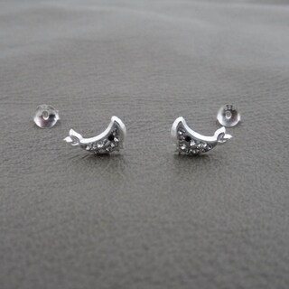 Waysles Orecchini A Forma Di Balena Orca Con Onde - Argento Sterling 925 - Ipoallergenici, Regalo Per Donne, Ragazze E Bambine