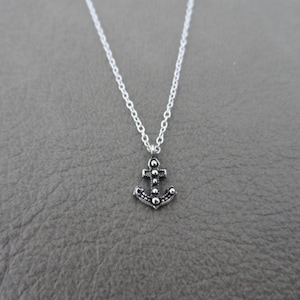 SALE! Tiny Anchor Necklace in Sterling Silver, Dainty Anchor Necklace, Anchor Pendant, Sterling Silver Anchor Necklace, Dainty Necklace