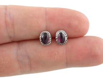 5x3 Oval Garnet Gemstone Gem Stone Sterling Silver Pair Post Earring PE22 5x3 Oval Garnet Gemstone Gem Stone Sterling Silver Pair Post Earring PE22