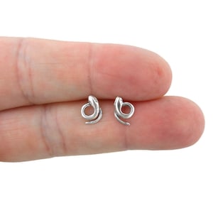 SALE! Tiny Snake Earrings in Sterling Silver, Snake Studs, Coiled Snake Earrings, Tiny Studs, Sterling Silver Earrings, Snake Earrings