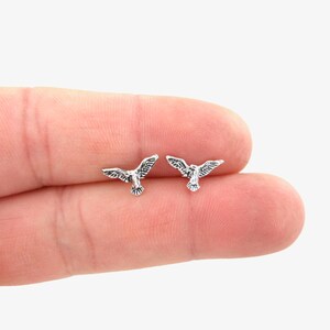 Dove Earrings in Sterling Silver, Dove Silver Studs, Bird Earrings, Boho Studs, Flying Bird Earrings, Dainty Studs, 925 Silver Studs