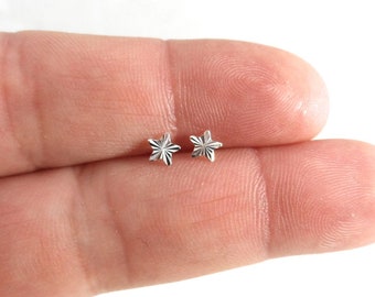 SALE! Tiny Star Stud Earrings in Sterling Silver, Tiny Silver Star Studs, Dainty Star Studs, Sterling Silver Earrings, Minimalist Earrings