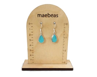 Turquoise Earrings in Sterling Silver, Turquoise Dangle Earrings, Sterling Silver Turquoise Earrings, Southwestern Jewelry, Cowgirl Earrings