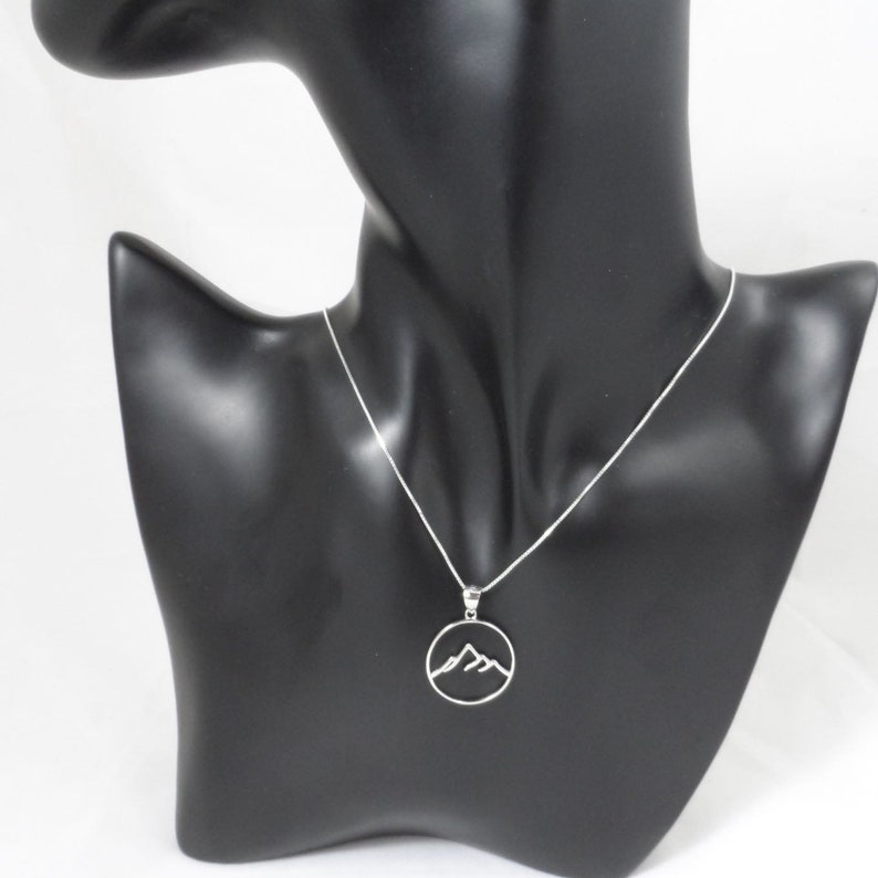 Mountain Sterling Silver Necklace Outdoor Gift Sterling Silver Mountain Mountain Necklace Mountain Pendant Outdoor Necklace