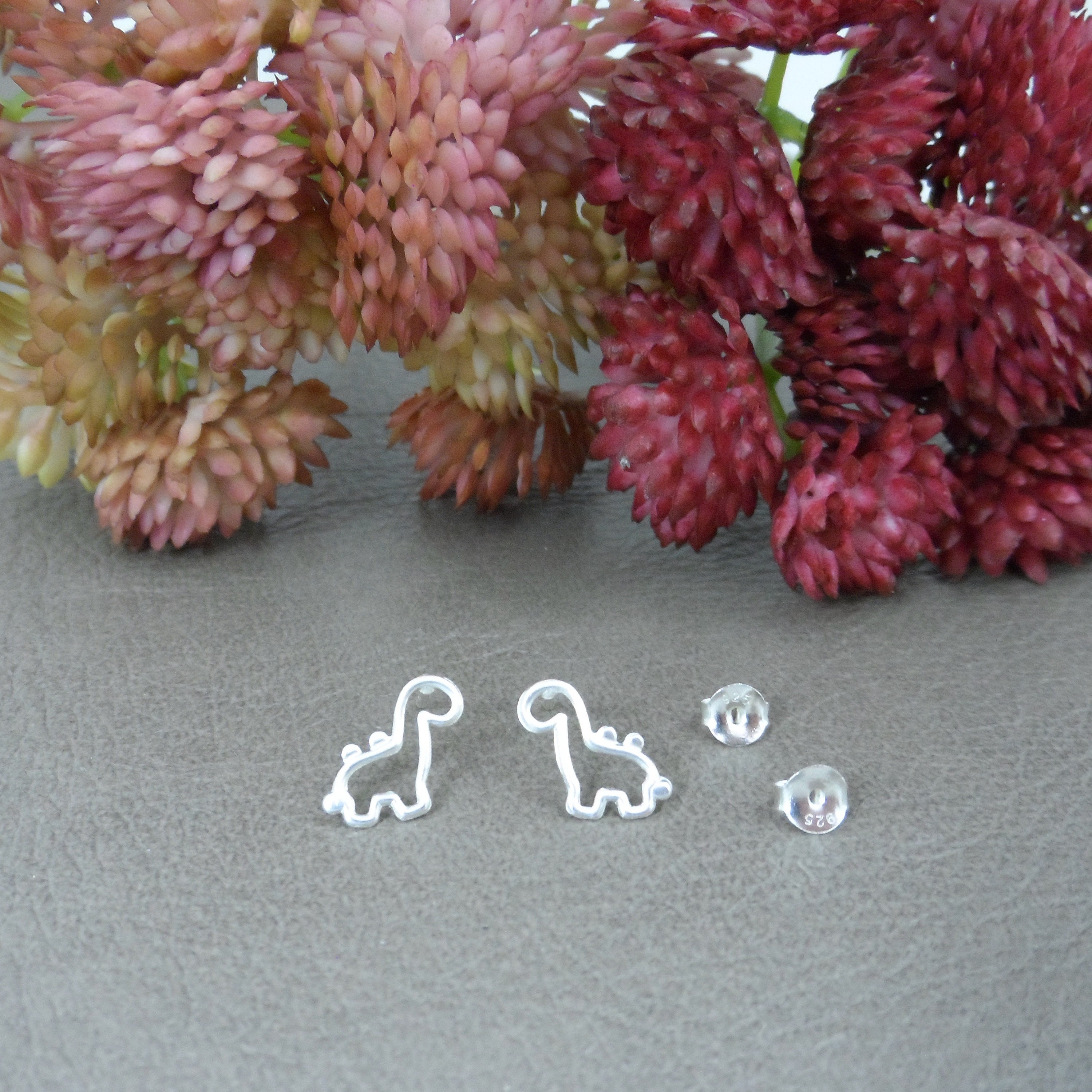 Orecchini A Borchia Con Dinosauro In Argento Sterling 925 – Gioielli Originali Per Donna E Bambina In Confezione Regalo
