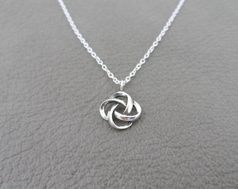 Celtic Knot Necklace in Sterling Silver, Celtic Knot Necklace, Celtic Pendant, Sterling Silver Celtic Necklace, Dainty Necklace