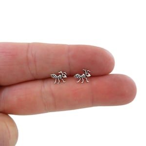 Ant Earrings in Sterling Silver, Ant Earrings, Insect Earrings, Tiny Studs, Insect Studs, Minimalist Earring, Dainty Earrings