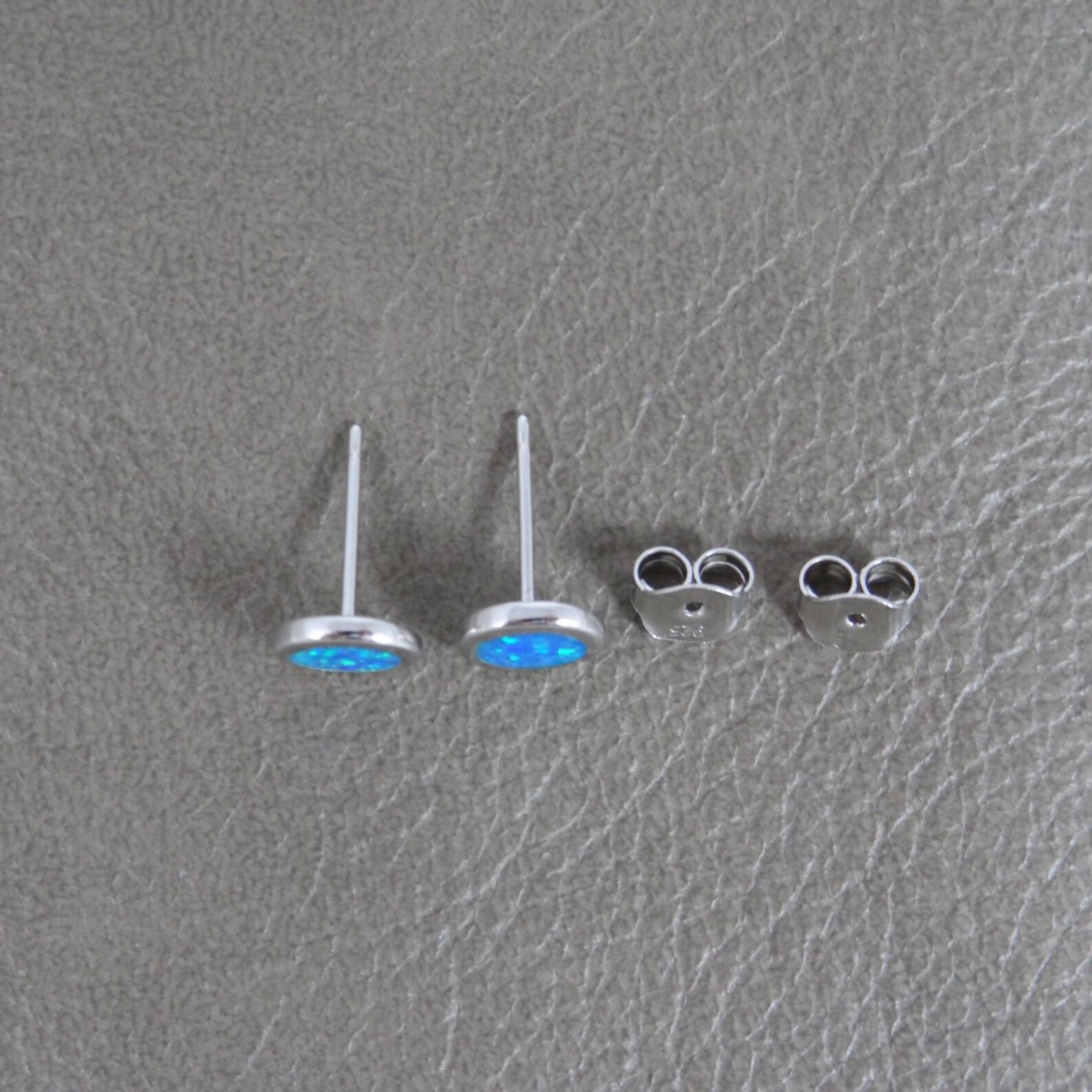 Opal Earrings in Sterling Silver Opal Earrings Opal Studs Etsy