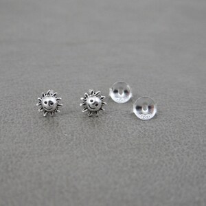 Sun Earrings in Sterling Silver, Sun Earrings, Star Earrings, Tiny Studs, Celestial Earrings, Dainty Earrings, Girls Earrings,Silver Earring