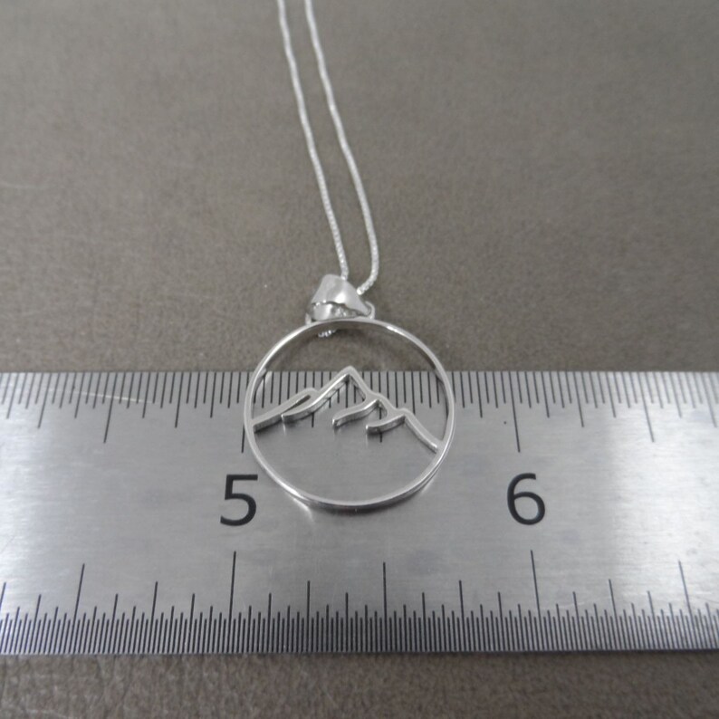 Mountain Sterling Silver Necklace Outdoor Gift Sterling Silver Mountain Mountain Necklace Mountain Pendant Outdoor Necklace