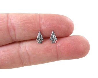 Arrowhead Earrings in Sterling Silver, Arrowhead Studs, Southwest Earrings, Silver Studs, Sterling Silver Earrings, Tiny Studs