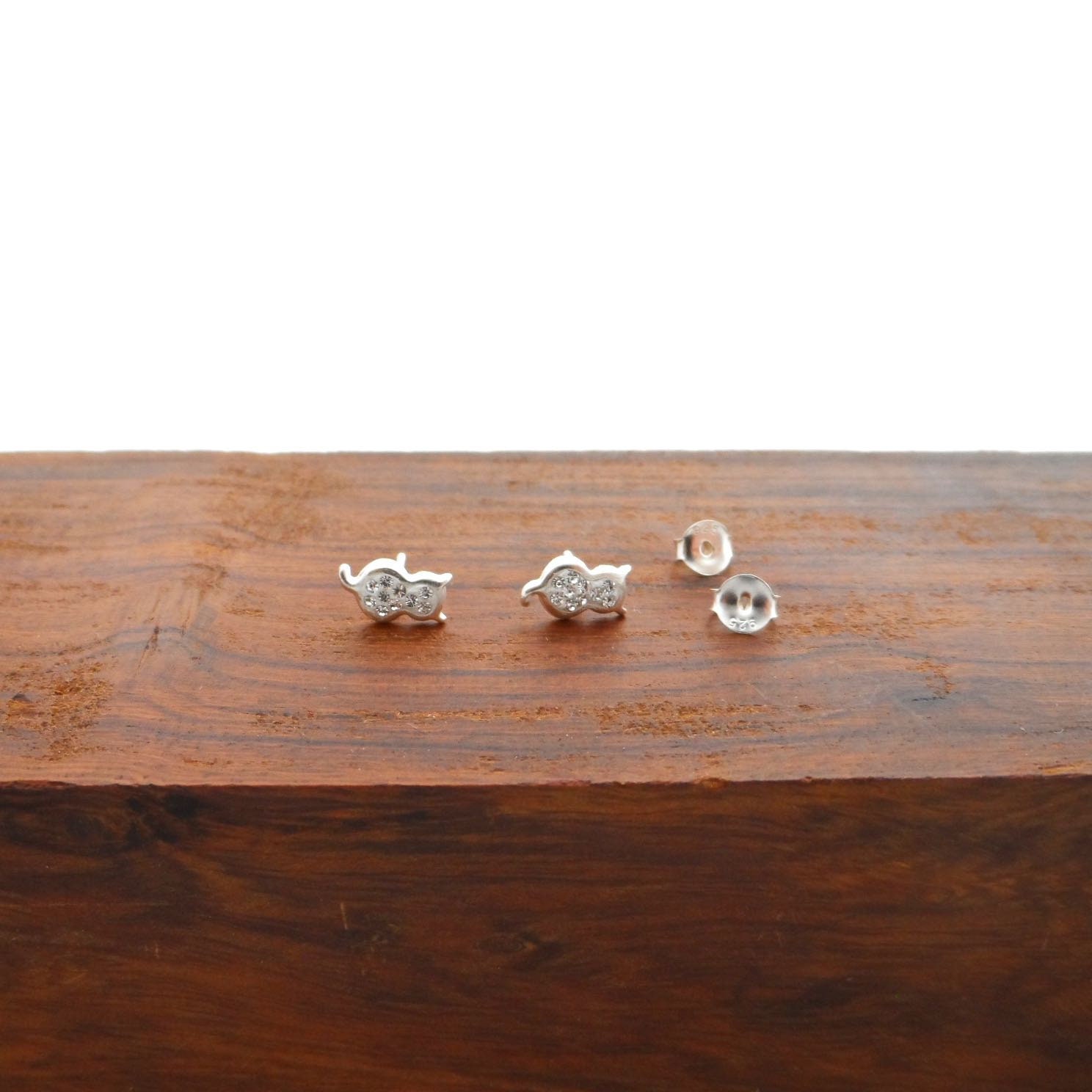 925 Sterling Silver Girl's 6 Little Star Shaped Screw Back Earrings
