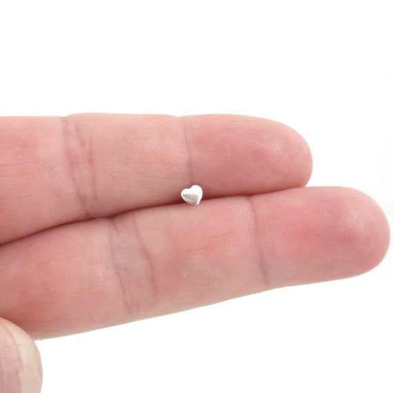 ピアス Mini Melting Heart Earring (Silver) SINGLE Tiny Heart Earrings in Sterling Silver, Heart