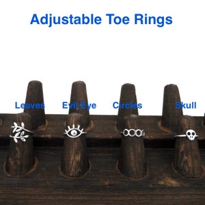 Adjustable Toe Ring in Sterling Silver, Skull Toe Ring, Evil Eye Toe Ring,Leaf Toe Ring, Adjustable Ring, Midi Ring, Gift for Her