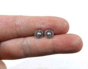 Dainty Sterling Silver Ball Stud Earrings, Ball Earrings, Sterling Earrings, Tiny Studs, Gift for Her, Minimalist Earring, Dainty Earrings