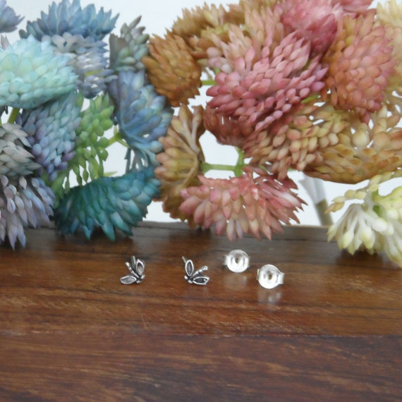 Orecchini A Bottone In Argento Sterling A Forma Di Mosca: Gioielli Minimalisti A Forma Di Insetto - Italia - Foto 6