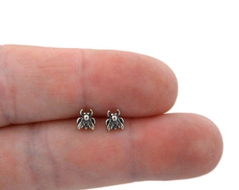 Tiny Fly Insect Sterling Silver Earrings, Fly Earrings, Insect Earrings, Tiny Studs, Insect Studs, Sterling Earring, Fly Studs