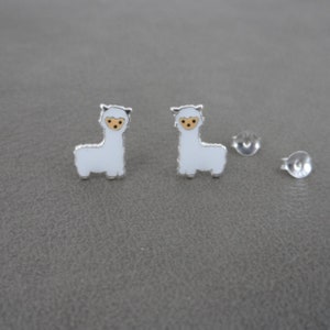 Sale! Alpaca Earrings in Sterling Silver, Alpaca Studs, Llama Earrings, Llama Studs, Animal Earrings, Tiny Silver Earrings, Girls Earrings