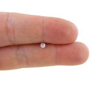 SINGLE Tiny Dot Sterling Silver Stud Earring, Dot Earring, 3mm Stud Earring, Multiple Piercing, Tiny Stud, Cartilage Studs, Single Earring