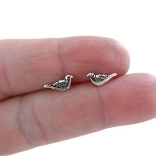 Orecchini A Forma Di Uccellino In Argento 925 | Smaltati Colorati | Piccoli 1 Cm | Ipoallergenici Per Donna E Ragazza
