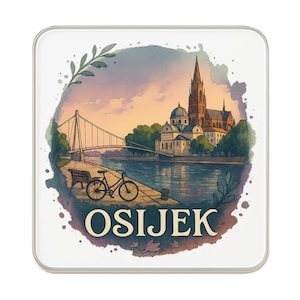 Osijek, Kroatien Kühlschrank Magnet: Süßes großes handgefertigtes Reise Souvenir Geschenk