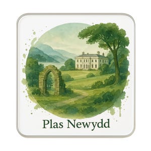 Plas Newyd, Wales UK Fridge Magnet: Cute Large Handmade Travel Souvenir Gift