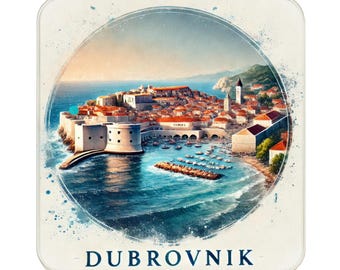 Dubrovnik, Croatia Fridge Magnet: Cute Large Handmade Travel Souvenir Gift